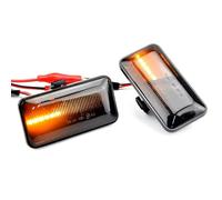 Diurna Intermitente Lateral Luz Giro Dinámica Con Desplazamiento Para Espejo Retrovisor Indicador Secuencial Compatible Con VW Para Golf OEM 1H0949101(Black)