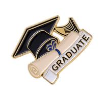 Diuyzoc Broche de graduación, pines conmemorativos,Pines de solapa esmaltados con letras de diploma escolar - Accesorios de insignias de Pin para estudiantes, broches de clase para chal, suéter