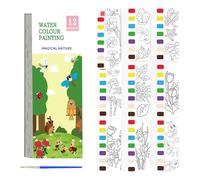 Diuyzoc Pintura con libros de agua, kits de artes y manualidades para colorear, juegos de pintura de acuarela, pintura divertida y creativa con libros de agua, 19 cm, para niños de 4 a 8 años,
