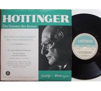 div. Künstler - ADOLF HOTTINGER / Die Stimme des Arztes / ZUR FRÜHSTERBLICHKEIT DER NEUGEBORENEN / Dr. med. Heinrich Hoffmann - Der Struwelpeter / 1959 / Klapp-Bildhülle mit mit 4 seitiger original Text-Einheftung / WERK-VERLAG # ASWV 006 / BAYER WERBEPLATTE