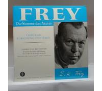 div. Künstler - EMIL K. FREY / Die Stimme des Arztes / CHIRURGIE FORSCHUNG UND LEBEN / LUDWIG VAN BEETHOVEN / 1959 / Klapp-Bildhülle mit 4 seitiger original Text-Einheftung / WERK-VERLAG # ASWV 003 / Rudolf Koeckert / Bamberger Symphoniker / BAYER WERBEPLATTE
