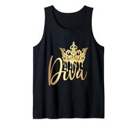 Diva Crown Afro Mujeres Africanas Camiseta sin Mangas