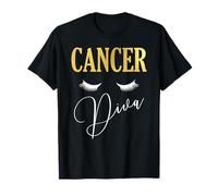 Diva del Cáncer Zodiaco Cumpleaños Reina Gráfico Camiseta