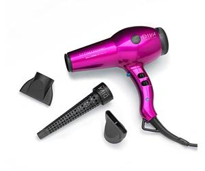 Diva Professional Ultima 5000 Pro New Pink - Secador profesional, motor AC de larga vida y boquilla estrecha profesional, color rosa (PRO106)