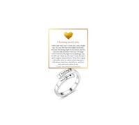 DivaGlamz Anillo ajustable de acero inoxidable con texto en inglés "I Fcking Love You" para mujer, anillo de compromiso vintage con diseño de corazón grabado en espiral, ideal para mi novia o esposa
