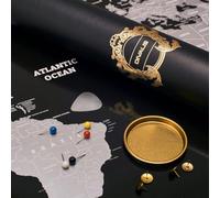 Divalis Mapamundi Para Rascar - Grande Mapa Para Rascar del Mundo Viajes - Donde he Estado - Mapa Paises Visitados - Marcar el Mapa Negro Plata - Black Silver Scratch off World Map Poster