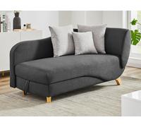 Vente-unique-Diván (ángulo Izquierdo) Convertible de Tela Antracita con arcón Penelope