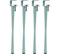 Divano piedi 4 patas para mesa con abrazadera F, patas para muebles de metal, patas de mesa de comedor de bricolaje, patas de soporte, diseño sin percusión, con protección de suelo (71 cm, verde