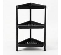 DIVCHI Carrito de Almacenamiento Triangular de 3 Niveles, Carrito utilitario, Organizador para Cocina, lavandería, Espacio Estrecho, Ahorra Espacio, Carrito de Noche (Negro)