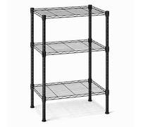 DIVCHI Estantería de alambre de 3 niveles, estantes de acero resistente, ajustables, unidades de almacenamiento con 40 kg por estante y patas niveladoras (60 x 35 x 76 cm)
