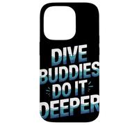 Dive Buddies Do It Deeper Summer Scuba Buceo Carcasa para iPhone 14 Pro
