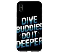 Dive Buddies Do It Deeper Summer Scuba Buceo Carcasa para iPhone XS MAX