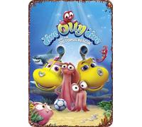 Dive Olly Dive and the Octopus Rescue - Póster retro divertido de metal para decoración de pared del hogar al aire libre, 8 x 12 pulgadas