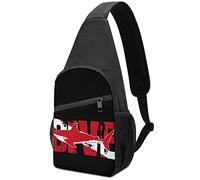 Dive Shark Scuba Flag Crossbody Mochila Bolso de Hombro Ligero Una Correa Sling Bag Travel Senderismo Daypack