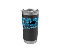 Dive The Caribbean Scuba Buceo Trip Diver Tee Vaso térmico de acero inoxidable de doble pared
