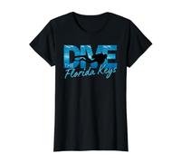 Dive The Florida Keys - Camiseta de Buceo Camiseta gráfica económica, Mujer, Negro, S