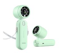 Diveblues 3 en 1 Portátil Ventilador de Mano, Mini Ventilador Turbo Recargable 4000mAh, 5 Velocidades Ajustables, Hasta 12H de Enfriamiento, Ideal para Viajes y Actividades al Aire Libre
