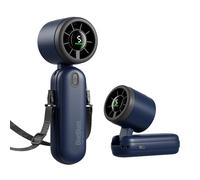 Diveblues 3 en 1 Portátil Ventilador de Mano, Mini Ventilador Turbo Recargable 4000mAh, 5 Velocidades Ajustables, Hasta 12H de Enfriamiento, Ideal para Viajes y Actividades al Aire Libre