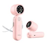 Diveblues 3 en 1 Portátil Ventilador de Mano, Mini Ventilador Turbo Recargable 4000mAh, 5 Velocidades Ajustables, Hasta 12H de Enfriamiento, Ideal para Viajes y Actividades al Aire Libre