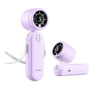 Diveblues 3 en 1 Portátil Ventilador de Mano, Mini Ventilador Turbo Recargable 4000mAh, 5 Velocidades Ajustables, Hasta 12H de Enfriamiento, Ideal para Viajes y Actividades al Aire Libre