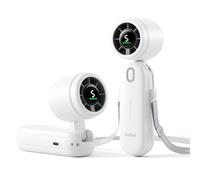 Diveblues iTurbo - Ventilador turbo portátil de alta velocidad, pantalla LED, batería recargable de 2000 mAh, 5 velocidades de viento, hasta 6 horas de tiempo de funcionamiento, mini ventilador para