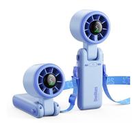 Diveblues Turbo Ventilador Portátil de Mano, Enfriamiento de Alta Velocidad 10m/s, 5 Velocidades, Batería Recargable, Hasta 12 Horas, Mini Ventilador para Viajes, Oficina, Exterior, Brisa Marina