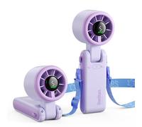 Diveblues Turbo Ventilador Portátil de Mano, Enfriamiento de Alta Velocidad 10m/s, 5 Velocidades, Batería Recargable, Hasta 12 Horas, Mini Ventilador para Viajes, Oficina, Exterior, Sueño Encantado