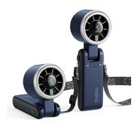 Diveblues Turbo Ventilador Portátil de Mano, Enfriamiento de Alta Velocidad 10m/s, 5 Velocidades, Batería Recargable, Hasta 12 Horas, Mini Ventilador para Viajes, Oficina, Exterior, Noche Estrellada