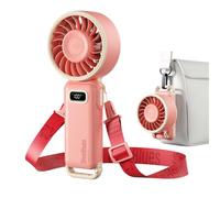 Diveblues Ventilador de Mano Turbo Portátil, 100 Velocidad, Flujo de Aire Potente de 7,4 m/s, Mini Ventilador Plegable 180° 4-en-1 para Mano, Cuello o Mesa, Recargable para Verano, Viajes y Exterior
