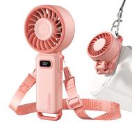 Diveblues - Ventilador Portátil de Mano Plegable con Batería - para Mano, Escritorio y Cuello - 100 Velocidades Ajustables y hasta 12h de Autonomía - Ideal para Viajar, Playa, Camping y Oficina