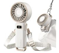 Diveblues - Ventilador Portátil de Mano Plegable con Batería - para Mano, Escritorio y Cuello - 100 Velocidades Ajustables y hasta 12h de Autonomía - Ideal para Viajar, Playa, Camping y Oficina