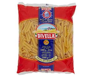 Divella Penne Ziti Rigate N. 27 Pastas de sémola de trigo duro, fideos italianos 500 g + lata italiana Gourmet Polpa di Pomodoro de 400 g