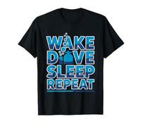 Divemaster Despertar Bucear Dormir Repetir Buceo Oceano Camiseta