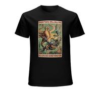 Diver and Octopus Everything Will Kill You So Choose Something Fun T-Shirt Mens Man Black S
