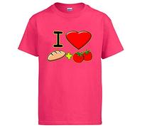 Diver Camisetas Camiseta I Love pa amb tomaquet - Rosa, M