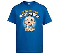 Diver Camisetas Camiseta Nacido para ser Pepinero para Aficionado al fútbol de Leganés - Azul Royal, S