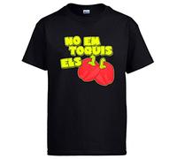 Diver Camisetas Camiseta No em toquis ELS pebrots català - Negro, M