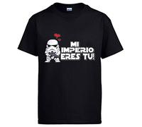 Diver Camisetas Camiseta Parodia de Las Galaxias mi Imperio Eres tu Regalo Amor Friki San Valentín - Negro, XL
