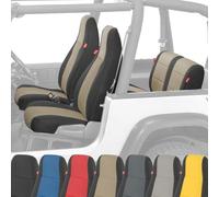 Diver Down Juego de fundas de asiento delantero y trasero de neopreno, para Jeep Wrangler YJ, fundas de asiento de ajuste personalizado, sensación de cojín suave, protege contra el agua, la suciedad y