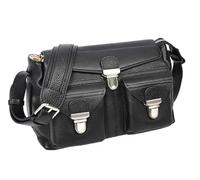 Divergent Retail Nikki - Bolso bandolera de piel auténtica para mujer con correa ajustable, Black