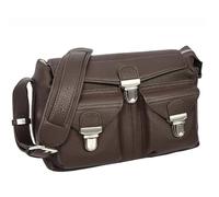 Divergent Retail Nikki - Bolso bandolera de piel auténtica para mujer con correa ajustable, café