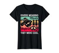 Divers Wearing Masks Before They were Cool Camiseta gráfica económica, Mujer, Negro, M