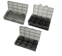 Diversas opciones de organización en esta caja de herramientas de plástico para almacenar objetos pequeños como joyas y manualidades (12 rejillas)