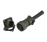 Diversas opciones de pines en conectores de aviación MS3106A 14S adecuados para conectar equipos electrónicos en entornos de maquinaria industrial (3 pines)