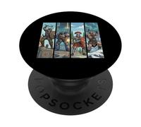 Diverse Warriors: Pintura vikinga Romana en Miniatura PopSockets PopGrip Adhesivo