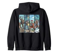 Diverse Warriors: Pintura vikinga Romana en Miniatura Sudadera con Capucha