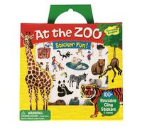 Diversi n con pegatinas de Peaceable Kingdom Press! Bolsa reutilizable con pegatinas en el zool gico