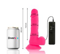 DIVERSIA Dildo Realista Flexible Rosa - Diseño Ergonómico Con Vibración Para Placer Personal