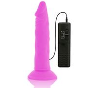 DIVERSIA Dildo Realístico Flexible Lila 23 Cm - Diseño Ergonómico Con Vibración Para Placer Personal