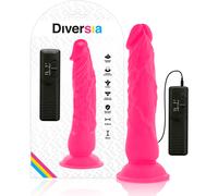 Diversia Dildo Realístico Flexible Rosa 21 Cm - Diseño Ergonómico Con Vibración Para Placer Personal